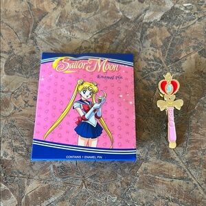 Sailor Moon Enamel Pin - Pink & Gold Sailor Moon Wand